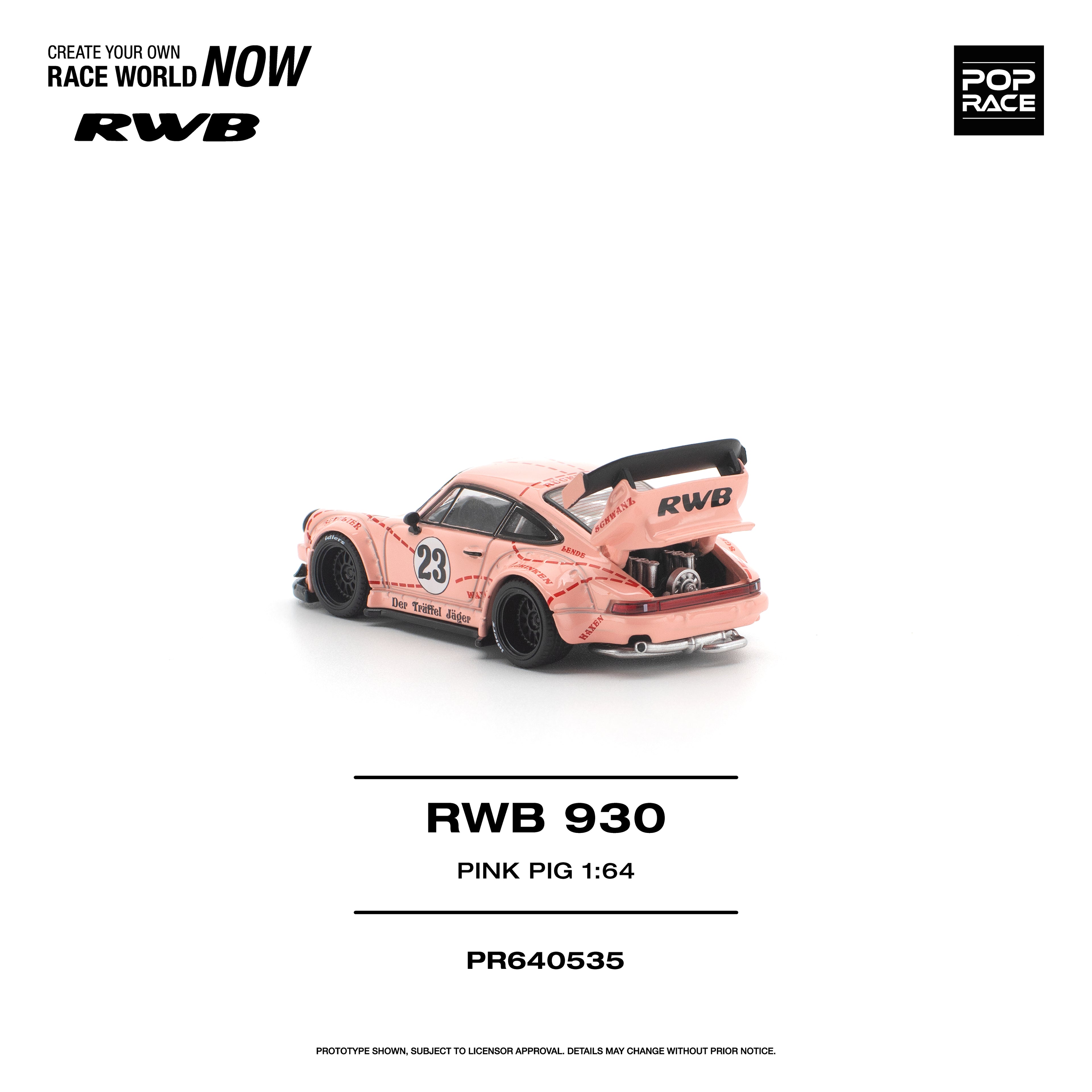 POP Race 1/64 RWB 930 "Pink Pig" Pre Order