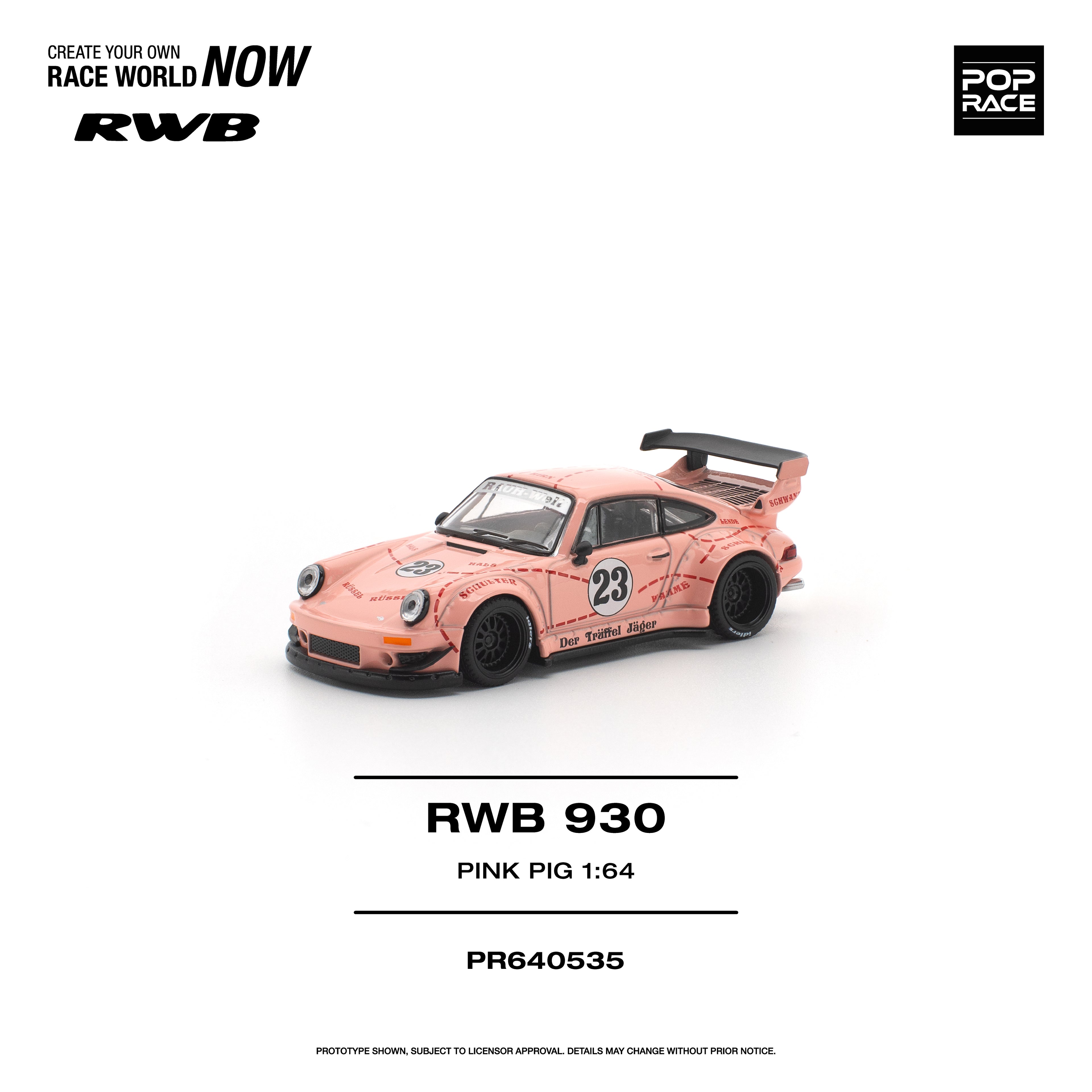 POP Race 1/64 RWB 930 "Pink Pig" Pre Order