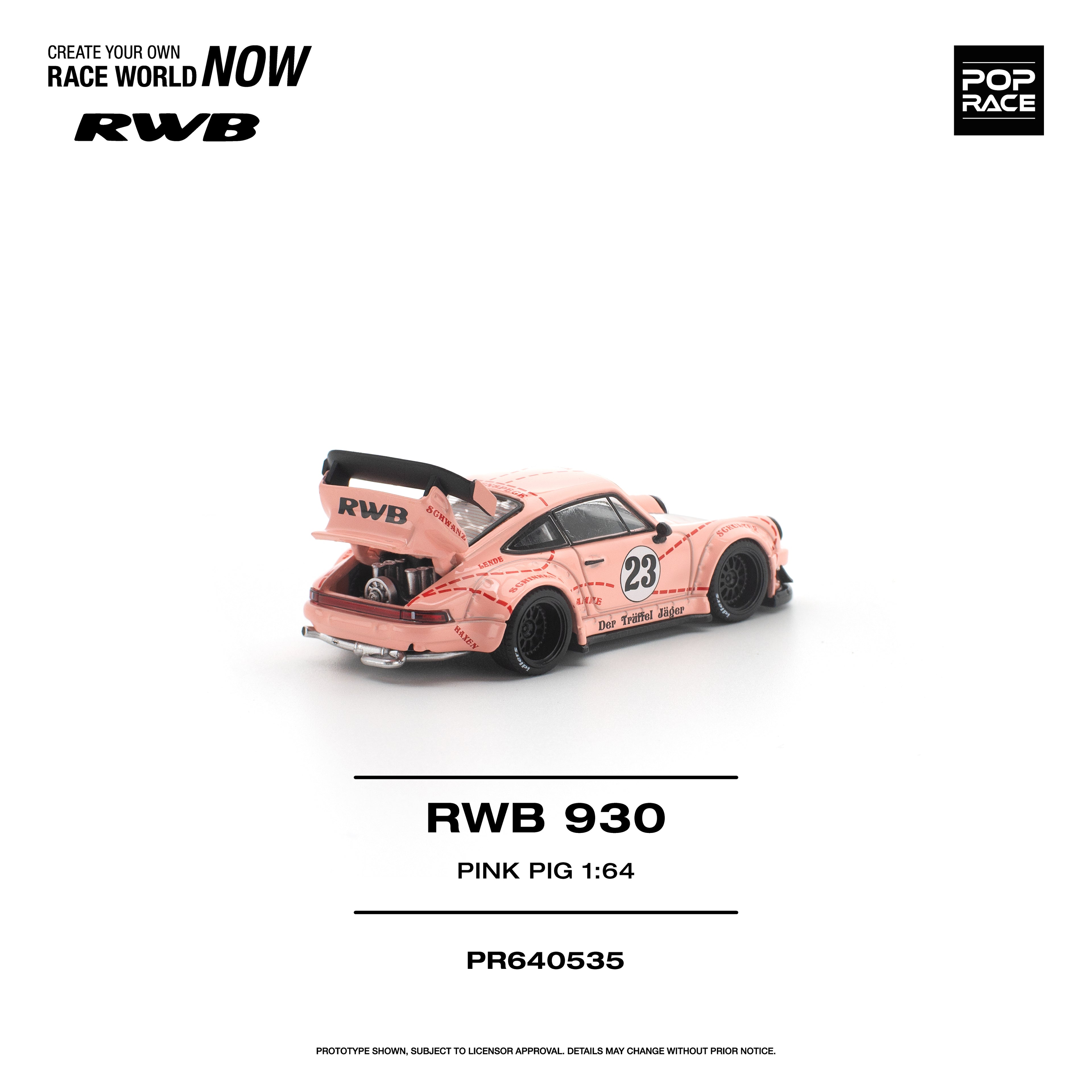 POP Race 1/64 RWB 930 "Pink Pig" Pre Order