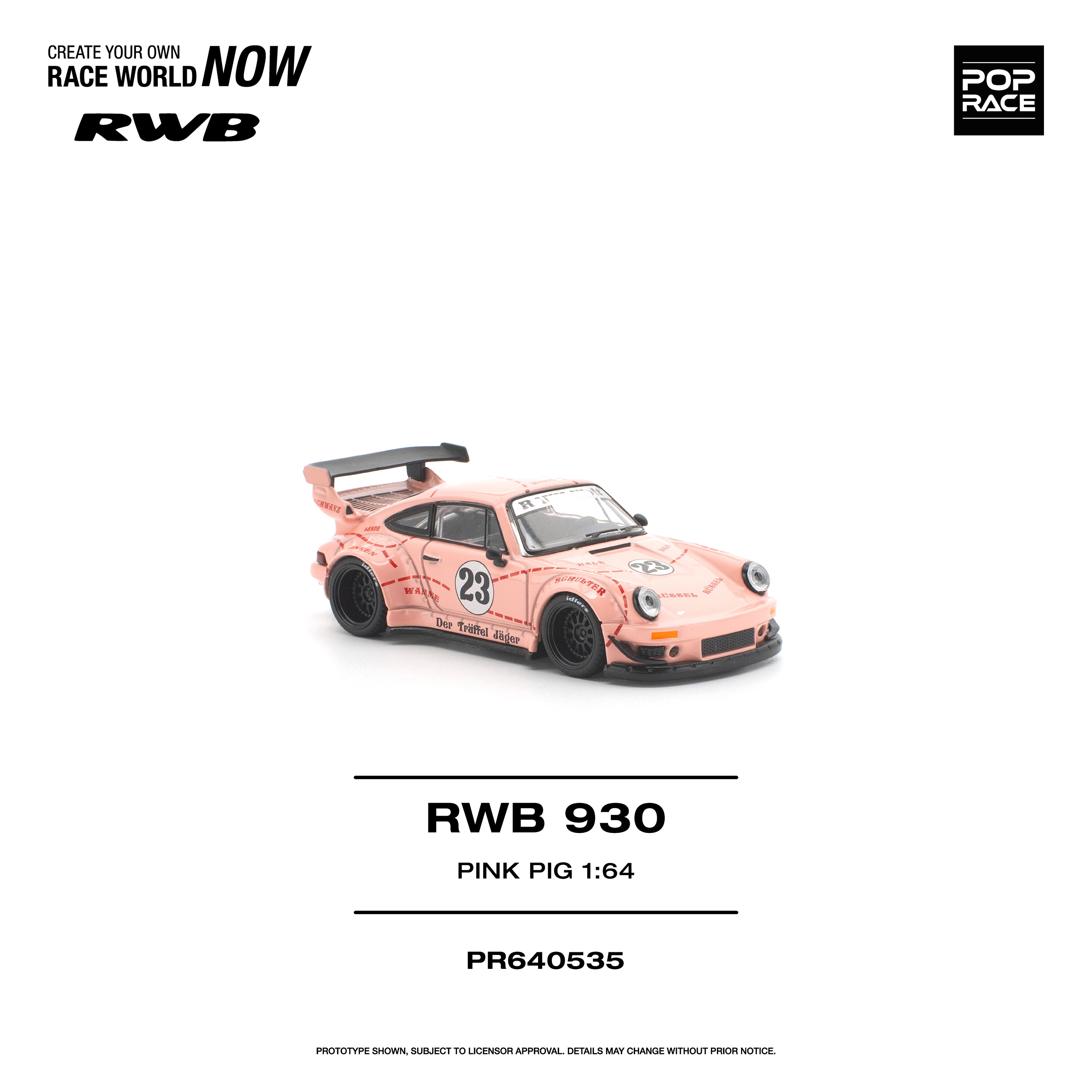 POP Race 1/64 RWB 930 "Pink Pig" Pre Order