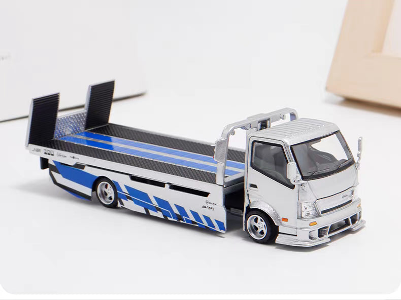 TimeMicro 1:64 H300 Flatbed Transport Trailer Blue Silver Livery Limited Edition 999