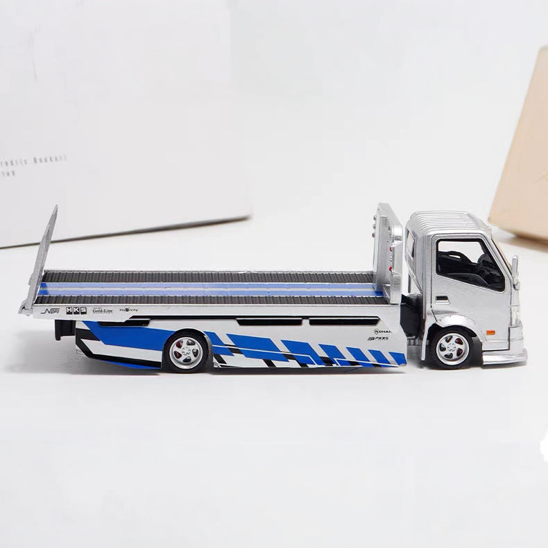 TimeMicro 1:64 H300 Flatbed Transport Trailer Blue Silver Livery Limited Edition 999