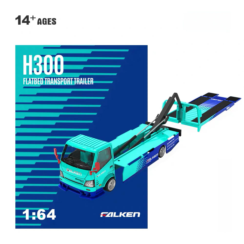 TimeMicro 1:64 H300 Flatbed Transport Trailer Falken Livery Limited Edition 999