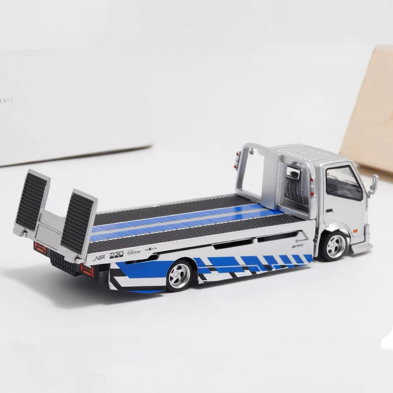 TimeMicro 1:64 H300 Flatbed Transport Trailer Blue Silver Livery Limited Edition 999