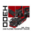 TimeMicro 1:64 H300 Flatbed Transport Trailer Advan Livery