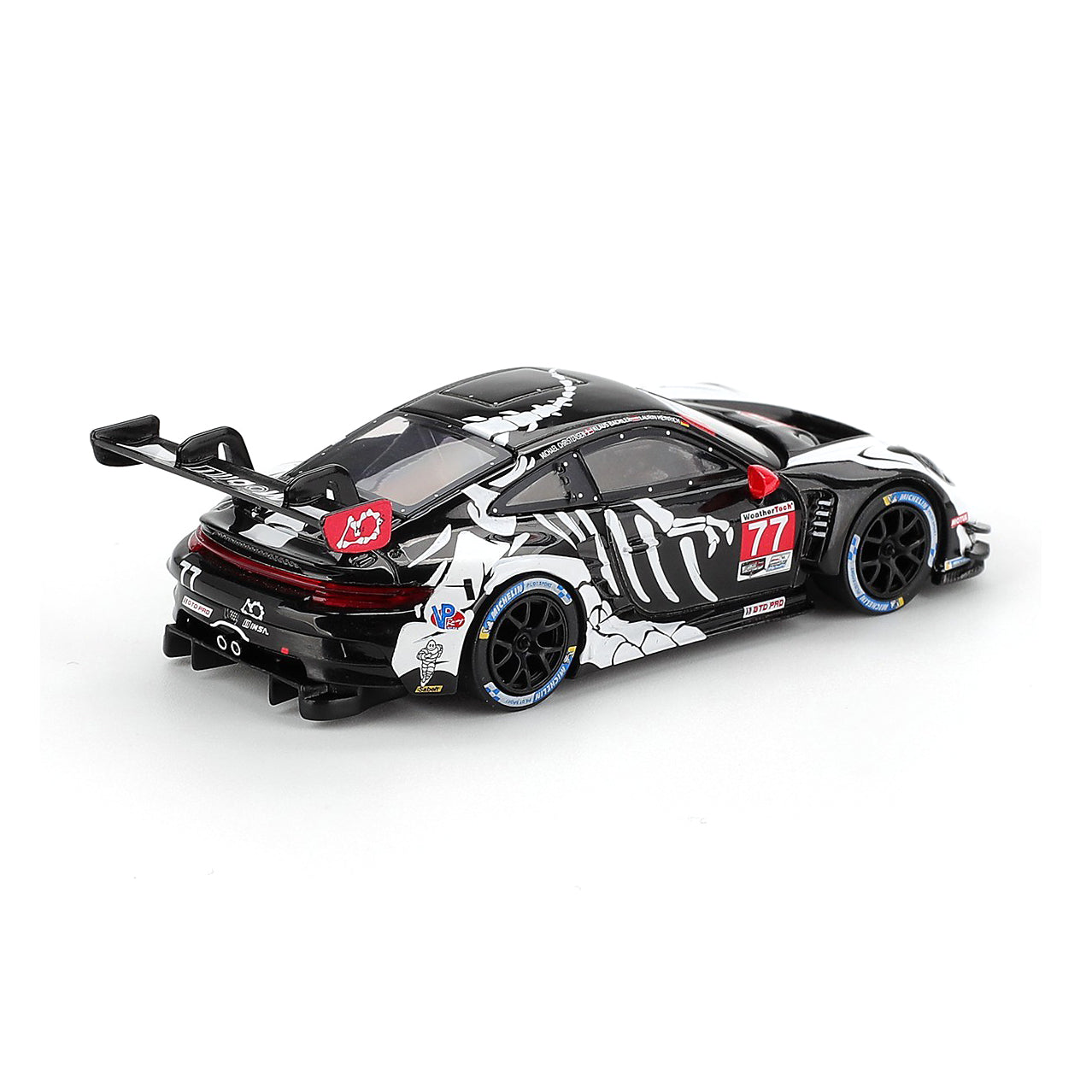 Mini GT 1:64 Porsche 911 GT3 R #77 AO Racing 2025 IMSA Petit Le Mans #1143